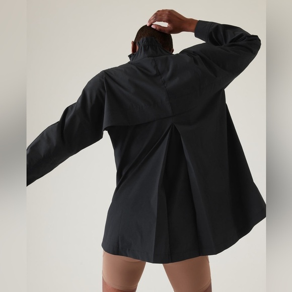 Athleta - Advantage Poplin Jacket Top Black Long Sleeve Pullover in Size XS - Picture 2 of 14